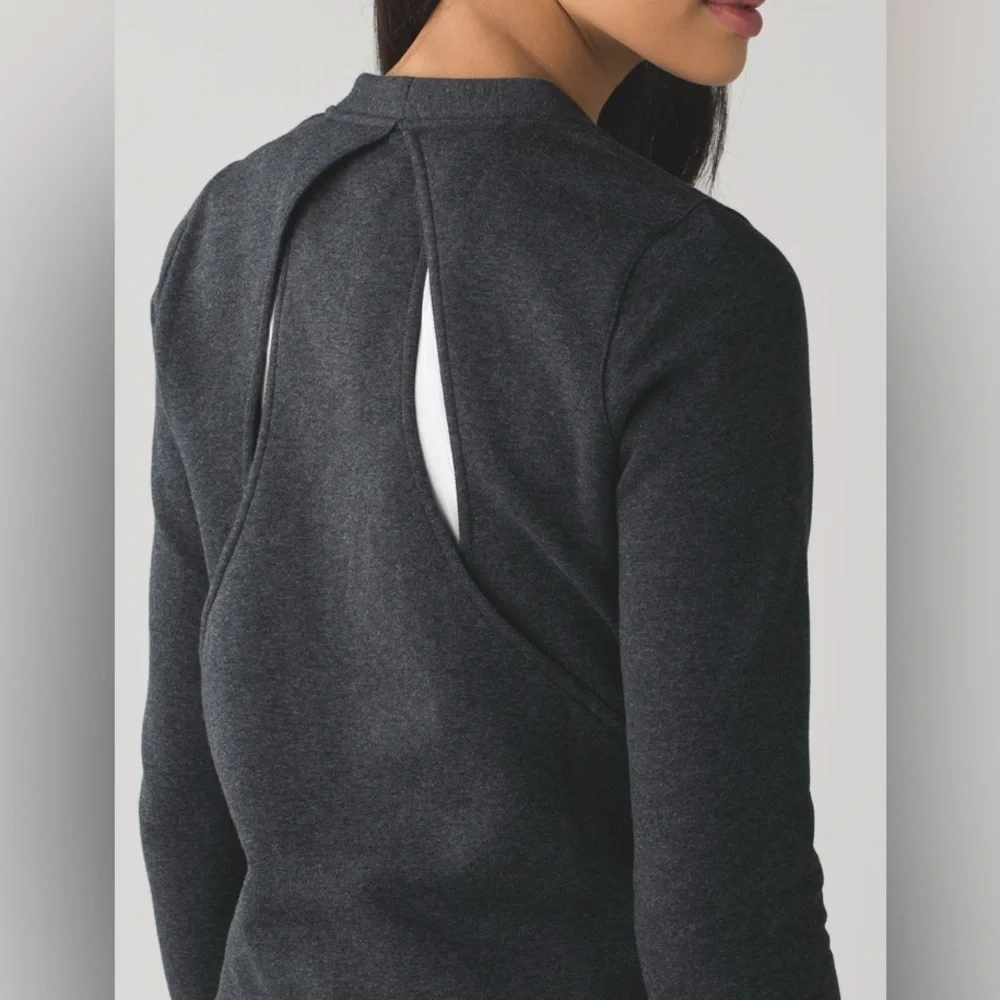Lululemon & go Endeavor Cut Out Long Sleeve Sweater Pullover